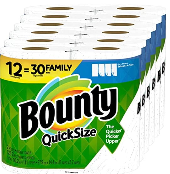 what to do with leftover candle wax: Bounty Quick-Size Paper Towels