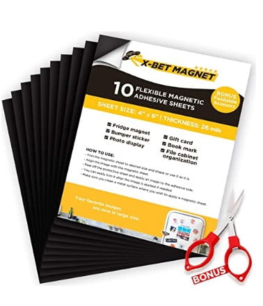 what to do with stickers: Magnetic Sheets with Adhesive Backing